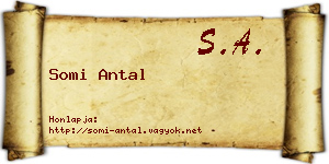 Somi Antal névjegykártya